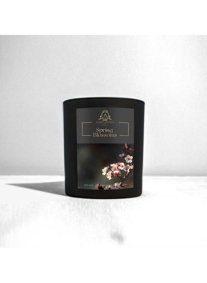 Aldro Aromas Scented Candel in Jar Long Lasting, Fragrance-Spring Blossoms 225 Grams - Image 1