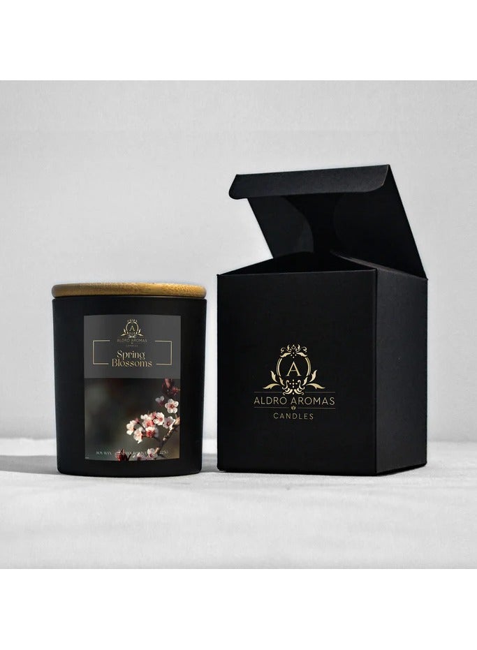 Aldro Aromas Scented Candel in Jar Long Lasting, Fragrance-Spring Blossoms 225 Grams - Image 2