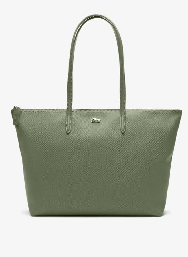 لاكوست حقيبة تسوق كبيرة للنساء 12.12 Concept Zip Tote، حقيبة كتف نسائية محمولة باليد، حقيبة أنيقة متعددة الاستخدامات ذات سعة كبيرة، حقيبة تسوق نسائية، 45 سم * 30 سم * 12 سم - أخضر عسكري - Image 2