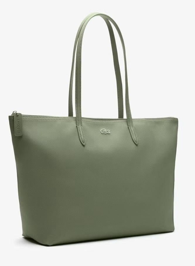 لاكوست حقيبة تسوق كبيرة للنساء 12.12 Concept Zip Tote، حقيبة كتف نسائية محمولة باليد، حقيبة أنيقة متعددة الاستخدامات ذات سعة كبيرة، حقيبة تسوق نسائية، 45 سم * 30 سم * 12 سم - أخضر عسكري - Image 3