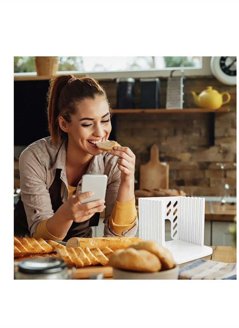 KASTWAVE - Bread Slicer for Homemade Bread, Adjustable Toast Slicing Guide, Slices Evenly Loaf Cutting Guide, Foldable Sandwich Bagel Cutter Machine, 1 Pcs - Image 1