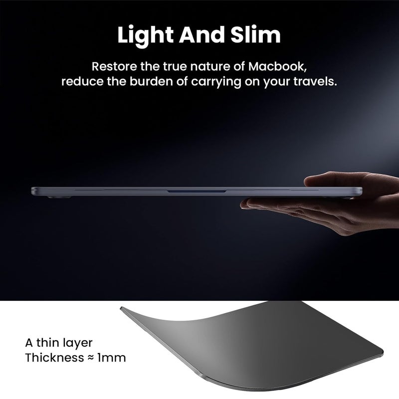 BlueSwan حافظة متوافقة مع ماك بوك برو 14 بوصة 2025 2024-2021 M5 M4 M3 M2 M1 Pro/Max، A3434 A3112 A3185 A3401 A2918 A2442، غلاف واقي مرن من البولي بروبيلين غير اللامع - أسود - Image 4