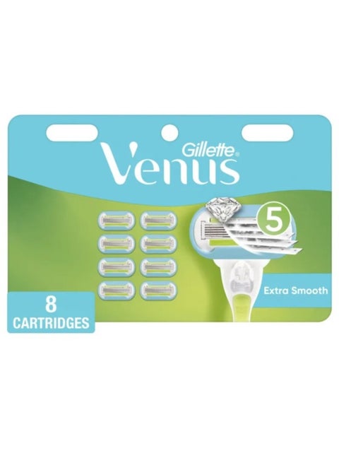Venus Extra Smooth Women's Razor Blade Refills, 8 Count
