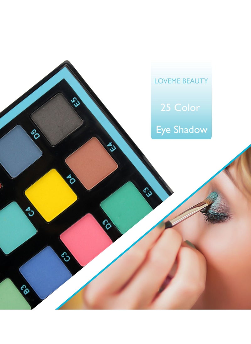 LOVEME - 25 Long Lasting Cyan Colorful Eyeshadow Palette - Image 1