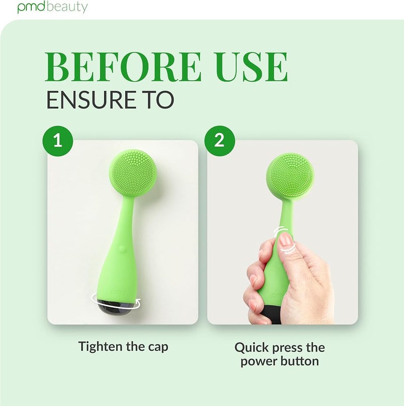 PMD Clean - Smart Facial Cleansing Device with Silicone Brush & Anti-Aging Massager - Waterproof - SonicGlow Vibration Technology - Clear Pores and Blackheads - Lift, Firm, and Tone Skin - Image 5