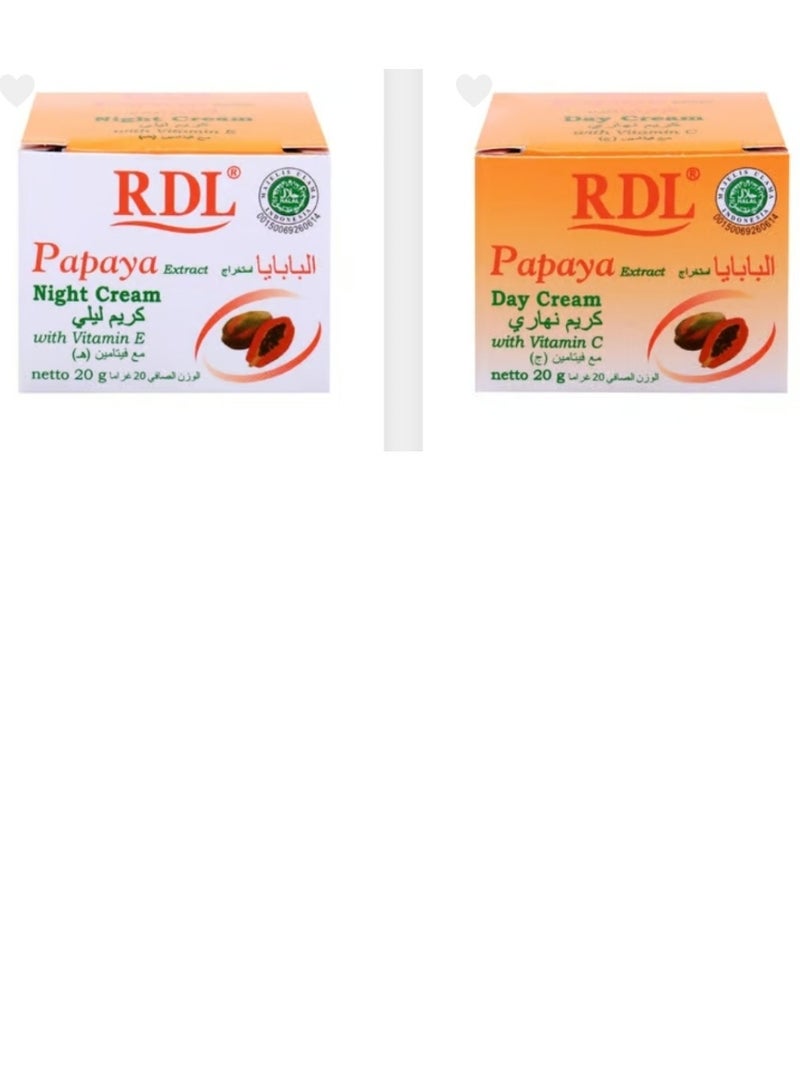 ار دي ال كريم البابايا النهاري + كريم البابايا الليلي 20 جرام+20جرام