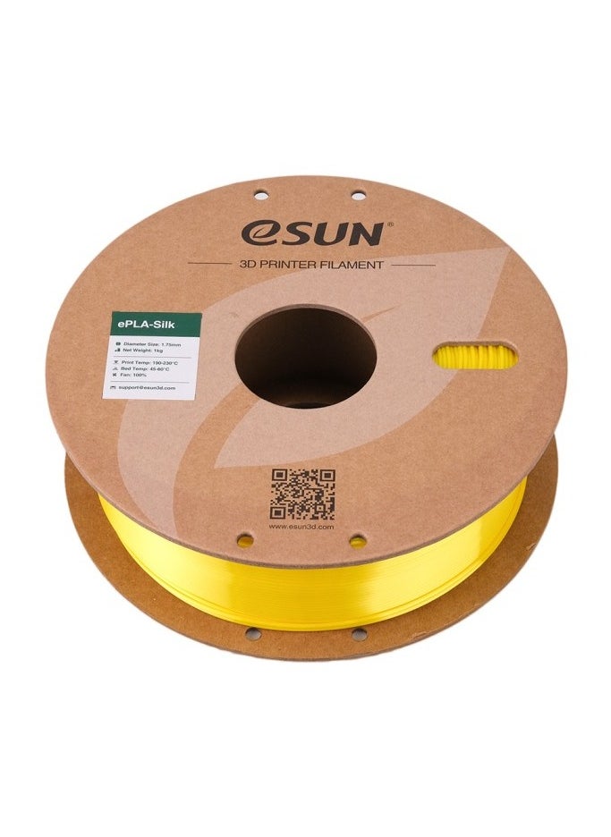 eSUN eSUN eSilk PLA 3D Printer Filament, Dimensional Accuracy +/- 0.05 mm, 1 kg Spool, 1.75 mm, Yellow  - Image 2