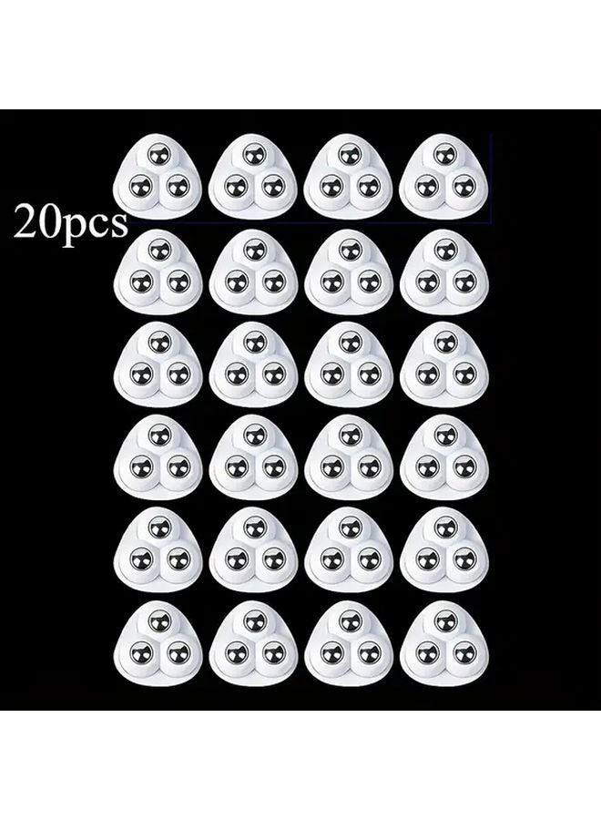 20 White Self Adhesive 360 Swivel Wheels Heavy Duty Kitchen Office Chair Casters - Image 4