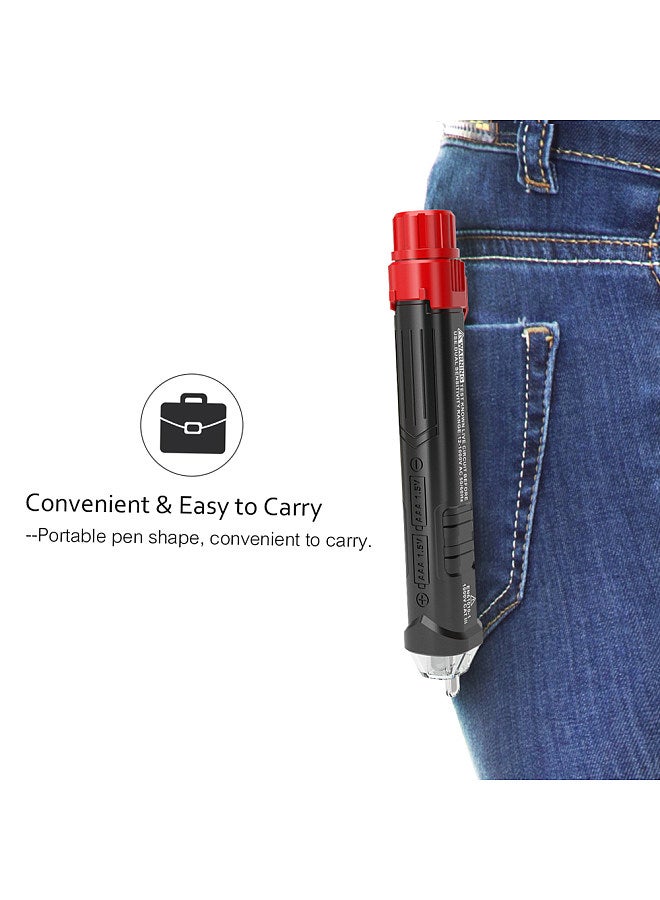 HABOTEST Portable Non-contact AC Voltage Tester Pen Shaped V～Alert Detector with Sound and Light Alarm - Image 2