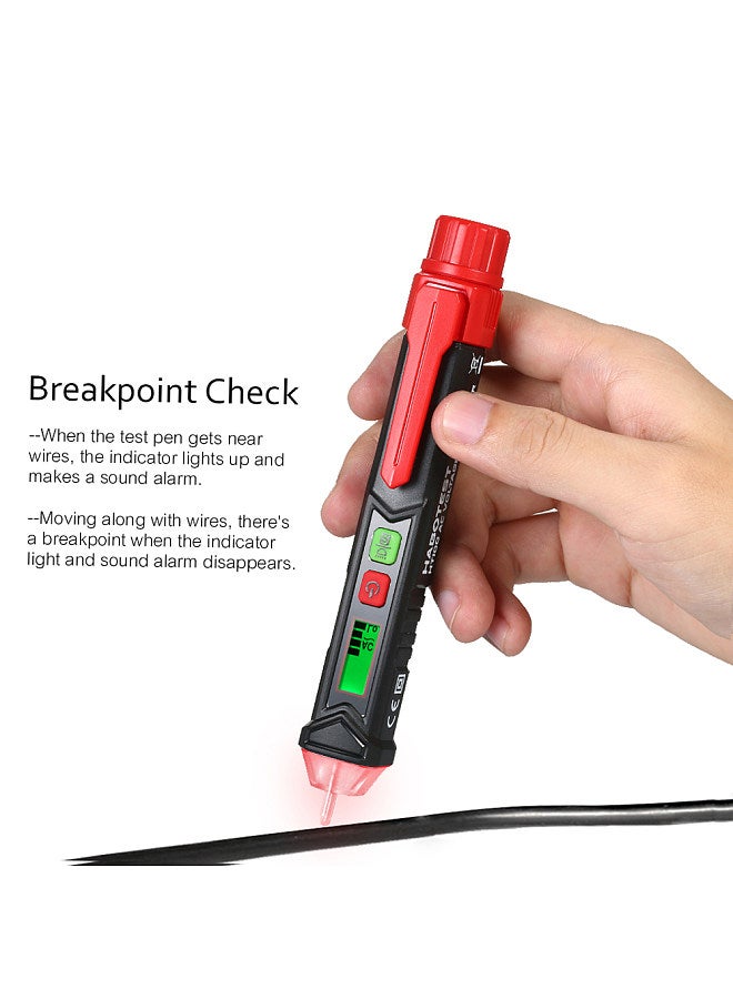 HABOTEST Portable Non-contact AC Voltage Tester Pen Shaped V～Alert Detector with Sound and Light Alarm - Image 4