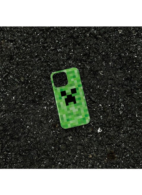 Green Plaid Monster Film Case 2-in -1 For Apple 16Pro Phone Case 15/13 Soft Case XR Hard Case-Color: Glossy-half Package-Applicable Models:Apple 12