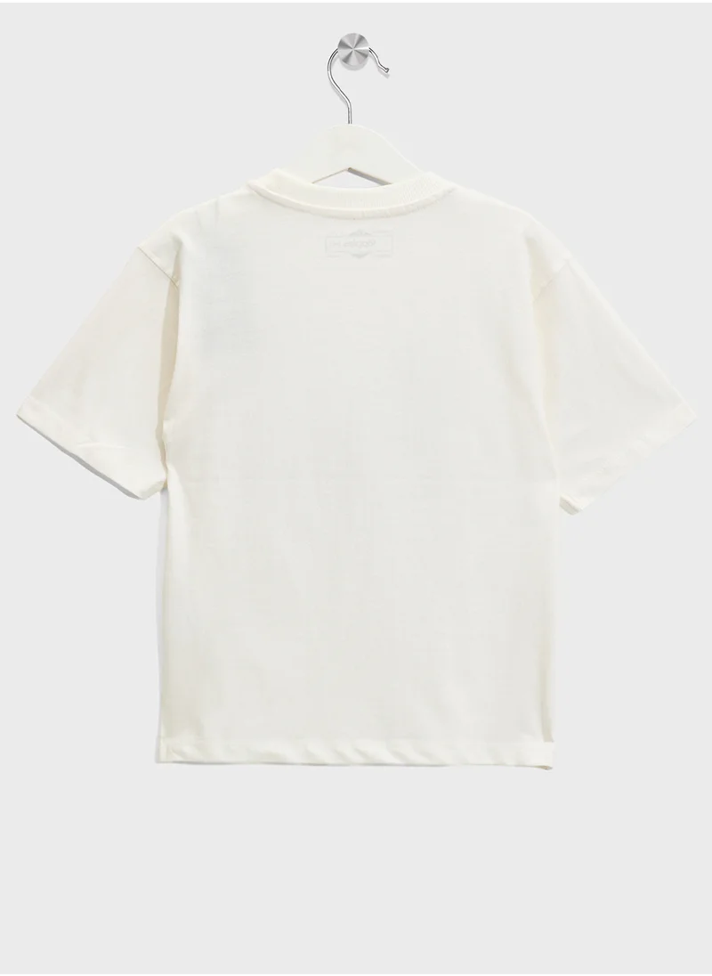 ريبلز مع نمشي Boys Drop Shoulder T-shirt