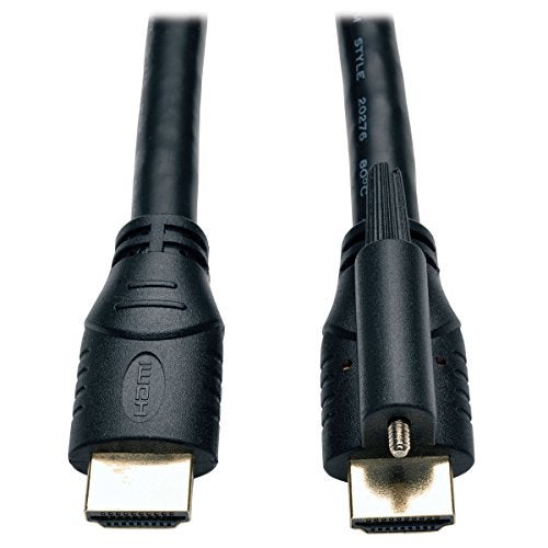 Tripp Lite High Speed HDMI Cable with Ethernet and Locking Connector, Ultra HD 4K x 2K, 24AWG (M/M), 6-ft. (P569-006-LOCK) , Black - Image 1