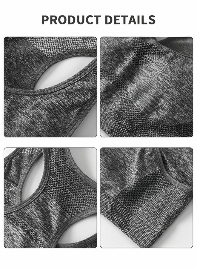 GROIC Women's Seamless Workout Sets 2 Pieces Outfit High Waist Gym Shorts Sports Bra Activewear Sets for Yoga Workout  - Image 5