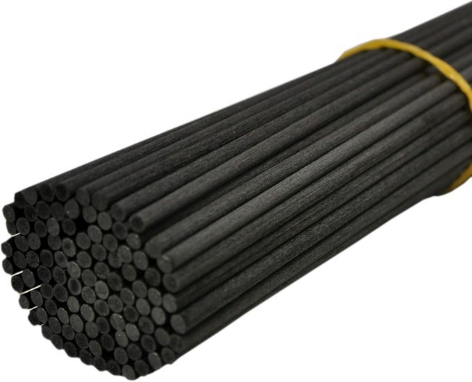 100 PIECES FIBER REED DIFFUSER REPLACEMENT REFILL STICKS (11" X 3MM, BLACK)