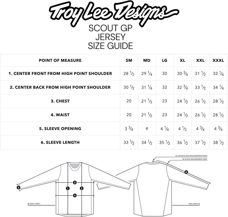 Troy Lee Designs Men's Scout GP Motocross Jersey - Black/White, Size M - Image 3