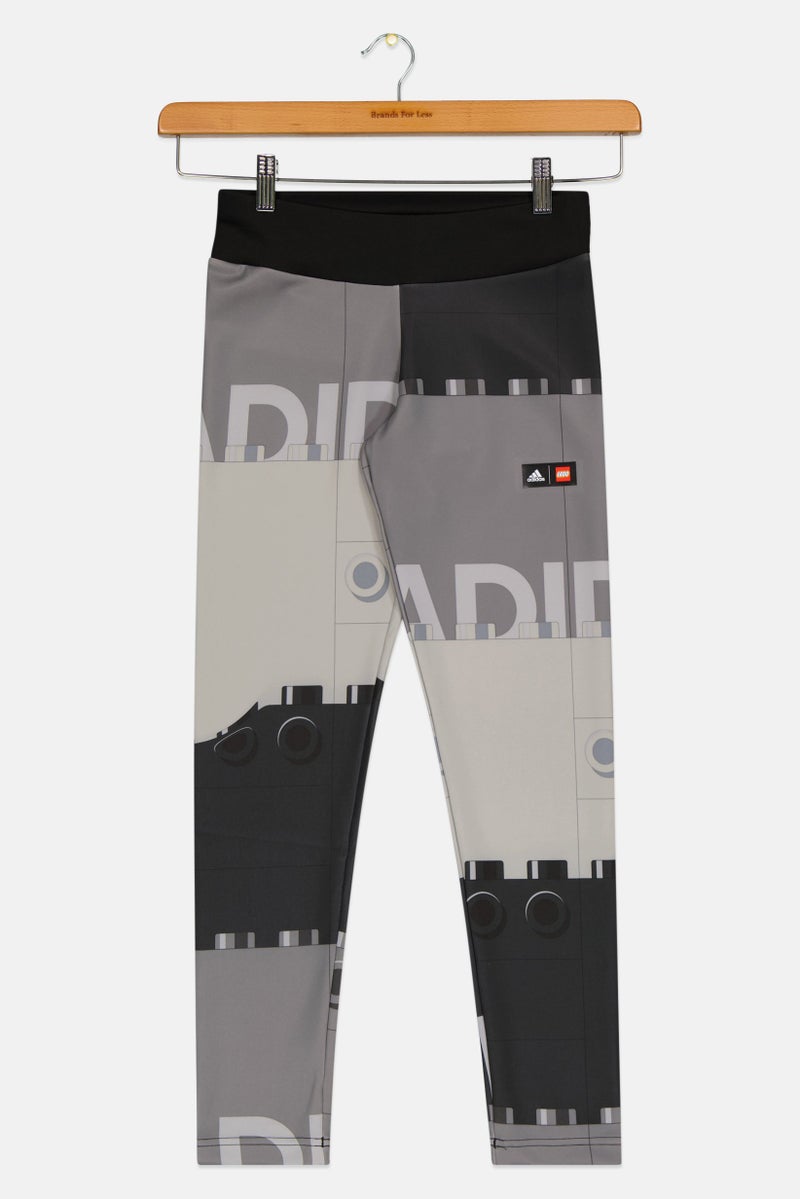Adidas x Lego Kids Girl Graphic Print Outdoors Leggings, Multicolor - Image 1