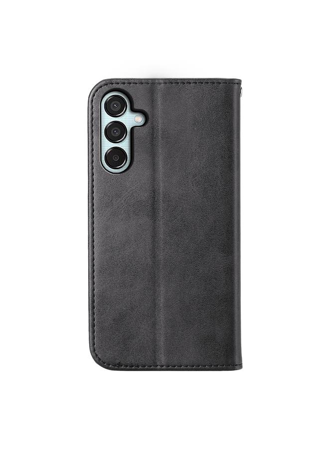 S-TOP Case For Samsung Galaxy M15 5G / F15 5G Cubic Grid Calf Texture Magnetic Leather Phone Case - Image 3