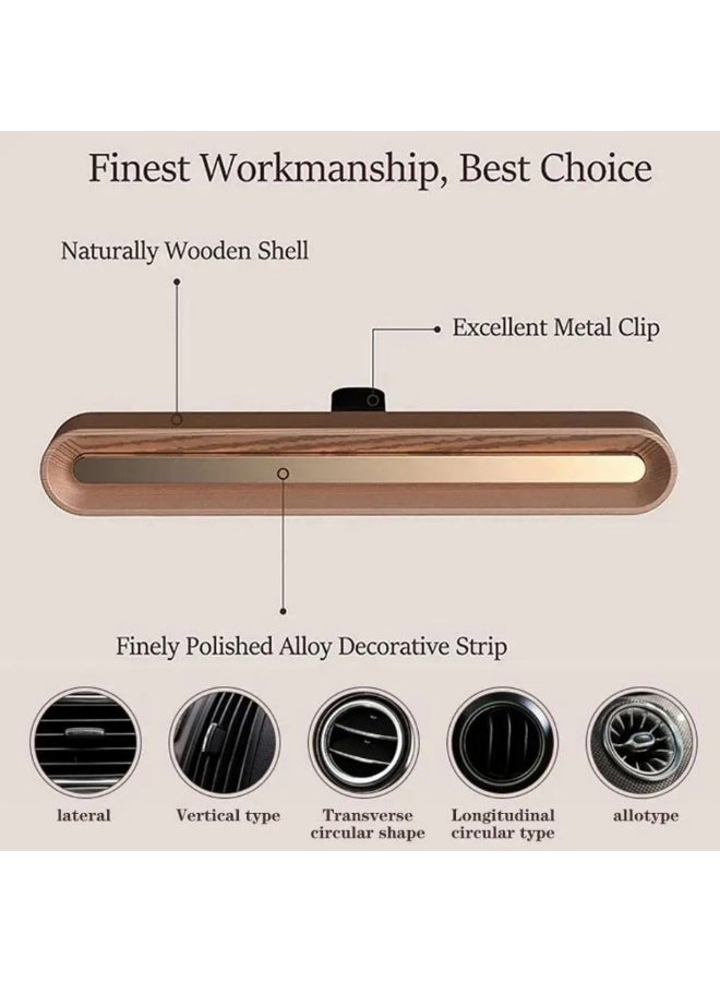 الأزرق جي دبليو Car Air Freshener Designed for Tesla Model 3, Y, Vent Clip Fragrance Diffuser, Aromatherapy Sticks Included(Wood Grain) - Image 5