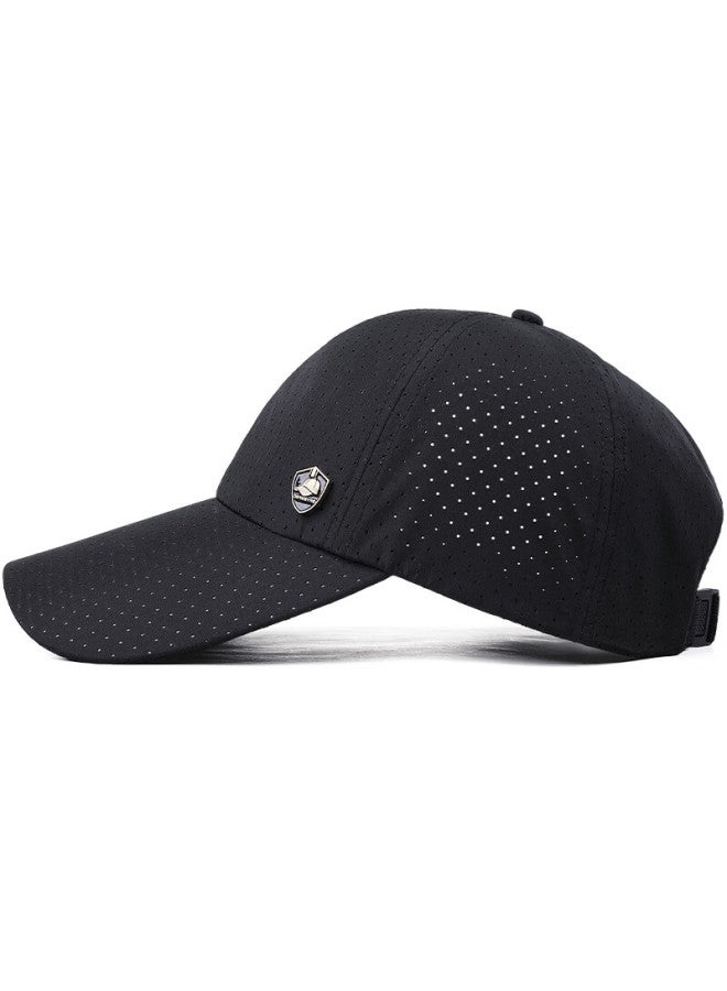 Denssyne Desiena Mid-length Brim Quick-drying Baseball Cap Mesh Breathable Large Head Cirference Hat Men's Running Sports Sunscreen Thin Duck Tongue Cap Women's - Image 4