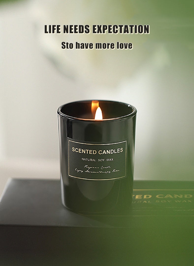 BiuTFon 3Pcs Scented Candles, Long Lasting Strong Fragrance Scented Soy Jar Candle, Candles for Home Scented, Candle Gift Set for SPA Bathing Yoga Travel, Stress Relief 3pcs Scented Candle, Three Different Scents Single Wick Candle - Fruity - Image 4