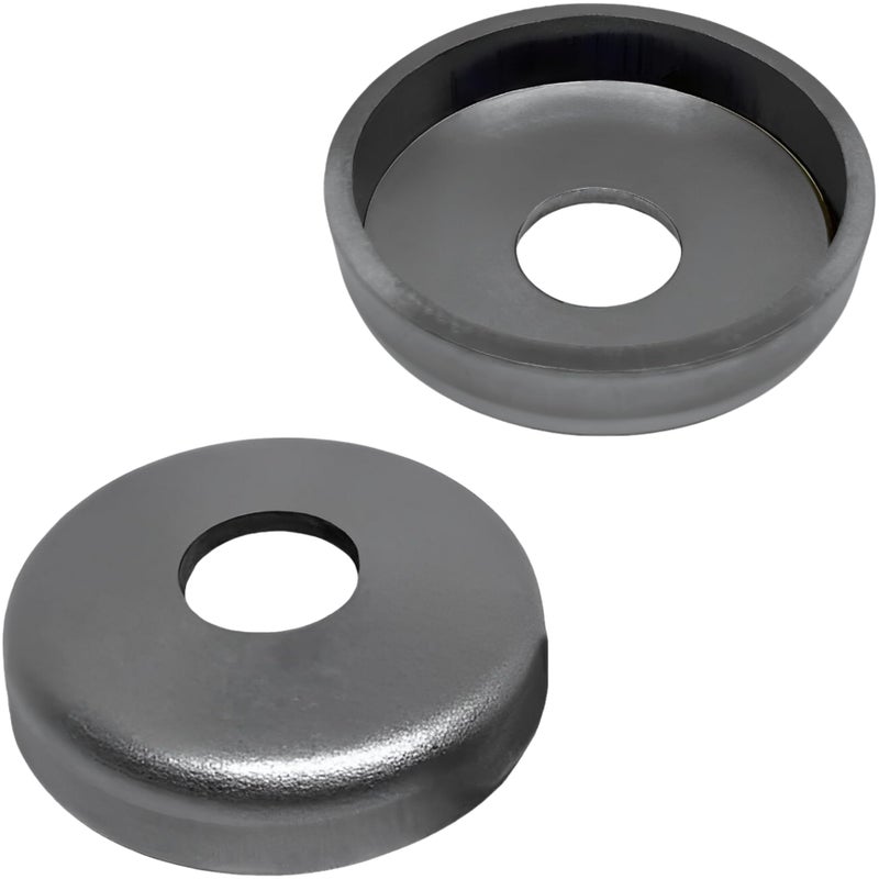 Project Patio Steel Weld On Cup Feet Replacement Cap Parts for Wrought Iron Furniture Legs  15 Inch  4Pack