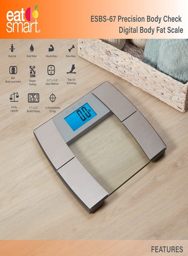 EatSmart Eat Smart Precision Body Scale, Composition Digital Body Fat Scale for Body Weight - Image 3