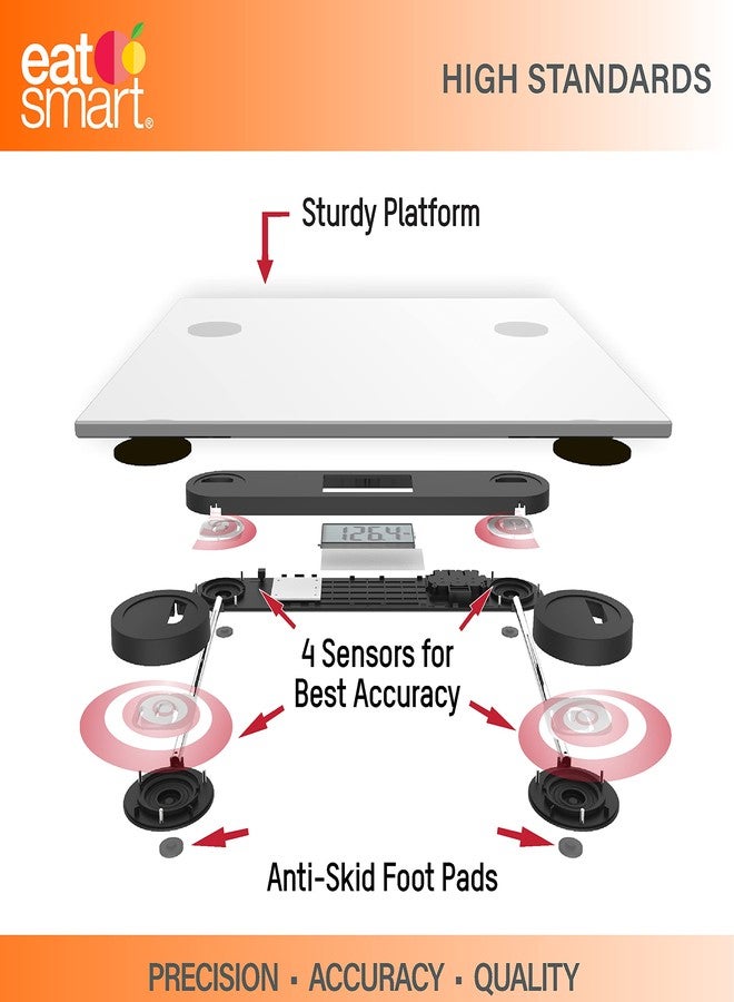 EatSmart Eat Smart Precision Body Scale, Composition Digital Body Fat Scale for Body Weight - Image 4