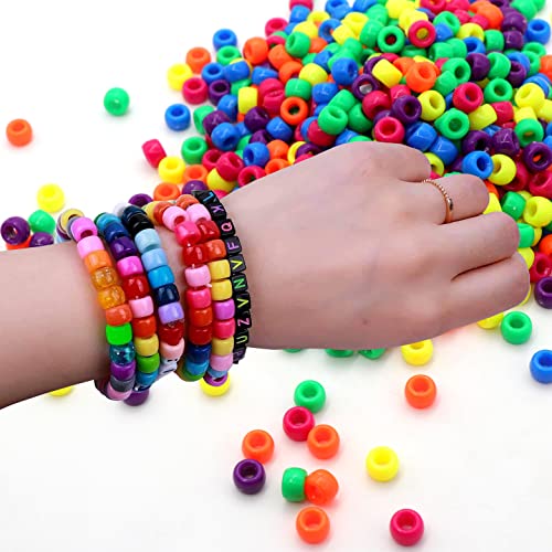 GMMA 1000 Pcs Red Pony Beads for Jewelry Making, Christmas & DIY Bracelets & Necklaces, 6x9mm, Perfect for Parties & Independence Day Decorations - Image 4