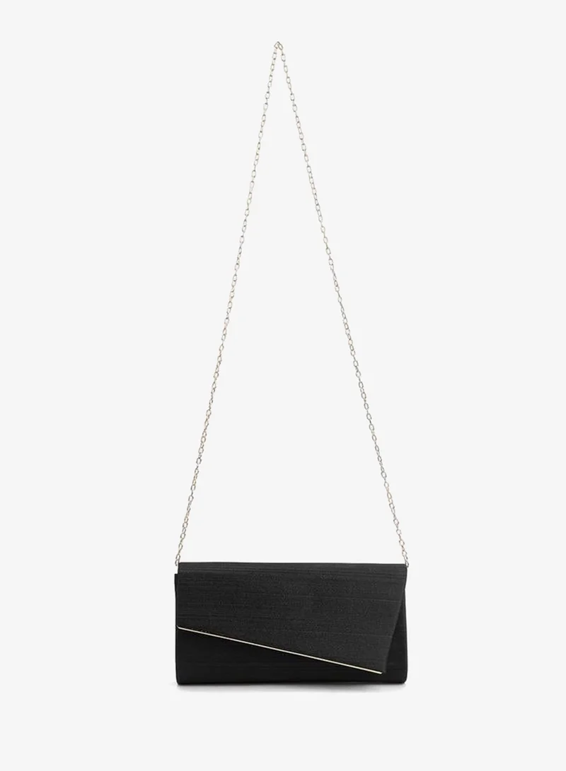 Paprika Textured Clutch With Adjustable Strap