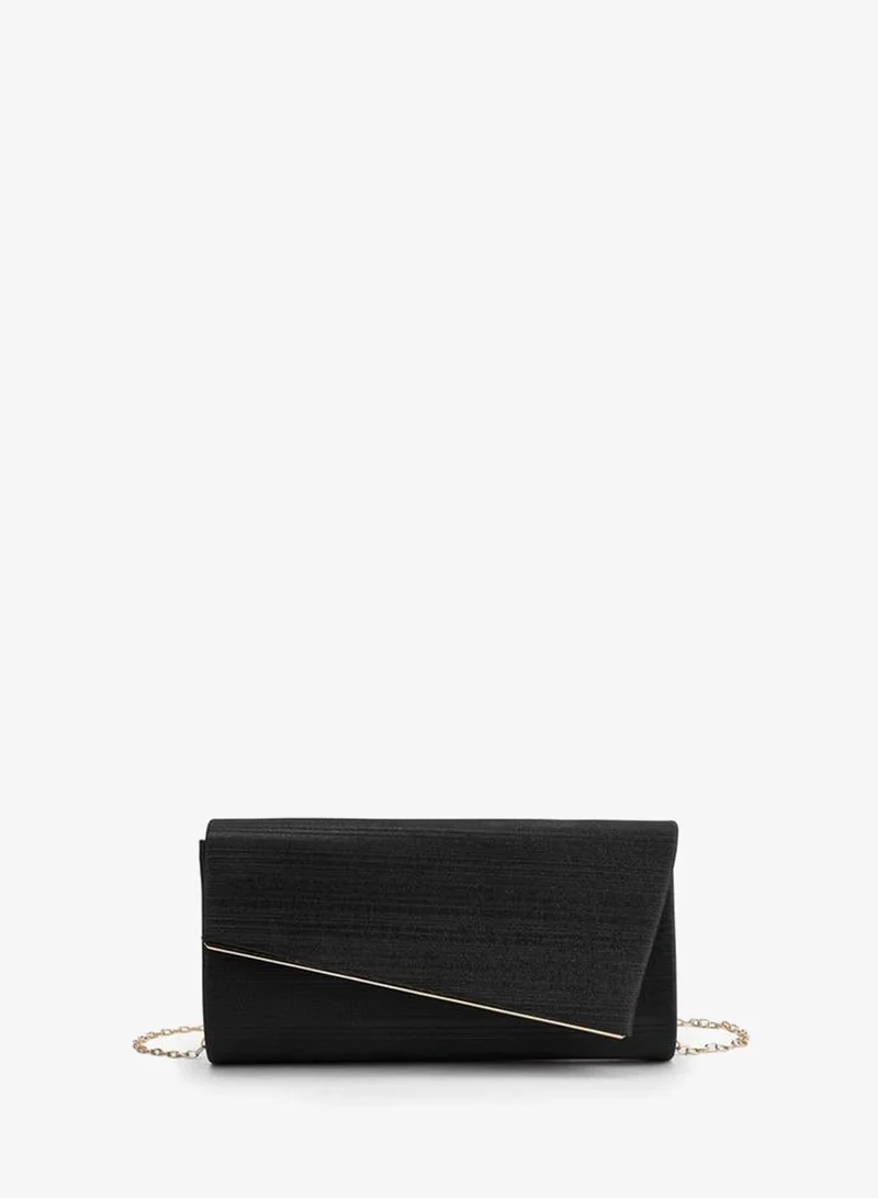 Paprika Textured Clutch With Adjustable Strap