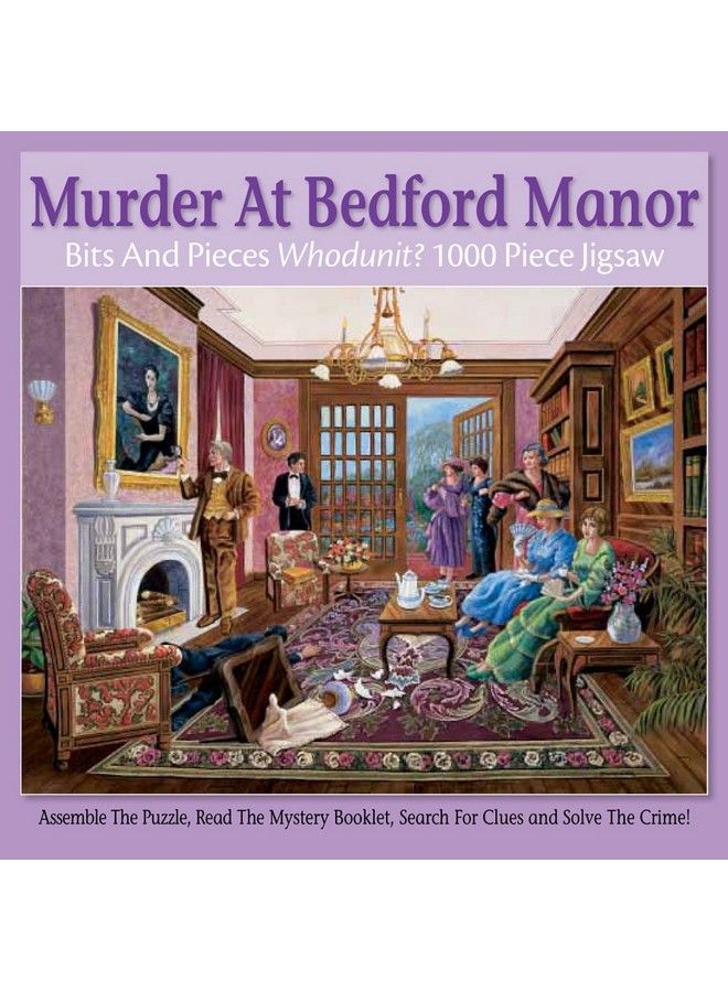 1000 Piece Murder Mystery Puzzle Murder At Bedford Manor By Artist Gene Dieckhoner Solve The Mystery 1000 Pc Jigsaw - Image 3