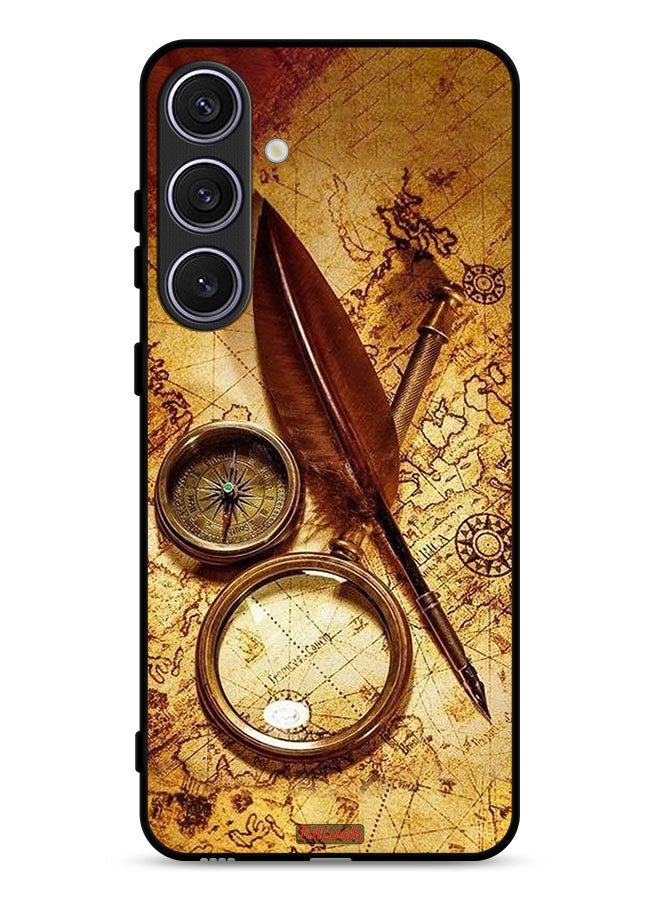 Tolwak Samsung Galaxy S24 Plus 5G Protective Case Cover Vintage Compass - Image 1
