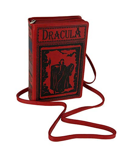Things2Die4 Book of Dracula Vinyl Handbag Novelty Clutch Purse Crossbody Bag, Red, Small - Image 4