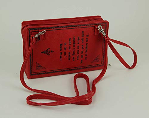 Things2Die4 Book of Dracula Vinyl Handbag Novelty Clutch Purse Crossbody Bag, Red, Small - Image 2