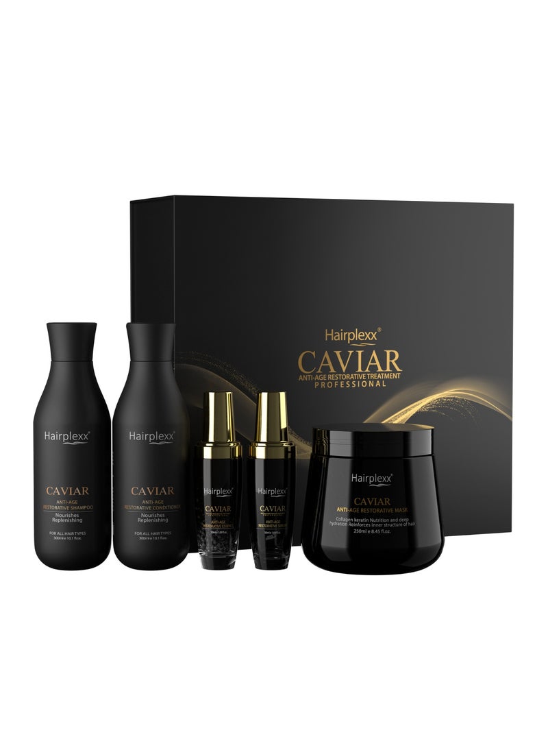 هيربليكس مجموعة Hairplexx Caviar Anti Age Restorative 5 في 1
