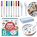 IRWPITW Magic Drawing Pen Bundle 8 Colors Magical Water Painting Pens for Kids Kiddies Create Magic Pen Floating Ink Drawings Set with Spoons and Towel Tattoo Water Marker Gifts for Boys and Girls - Image 3