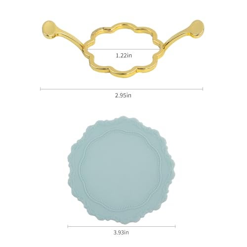 krastmon Metal Wax Seal Mold, Flower Wax Seal Stamp Mold with Silicone Waxing Mat for DIY Craft, Envelopes, Gifts and Wine Packaging - Image 2