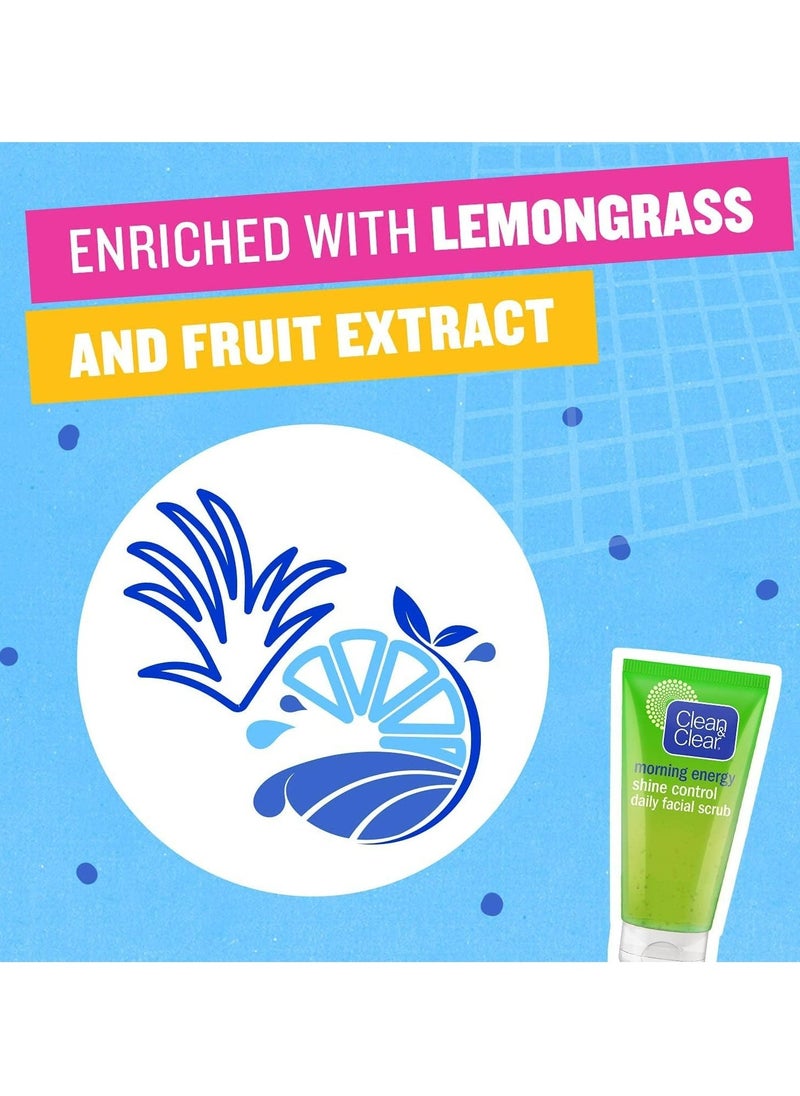 Clean & Clear Morning Energy Shine Control Daily Facial Scrub 150ml - Image 3