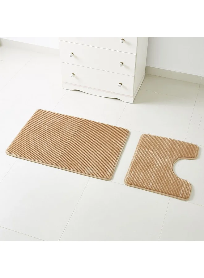 Home Box Luxot 2-Piece Memory Foam Bathmat Set 90  x 60 cm