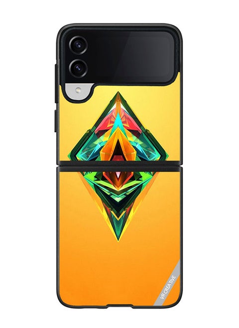 Protective Case Cover For Samsung Galaxy Z Flip4 Etherium Design Multicolour