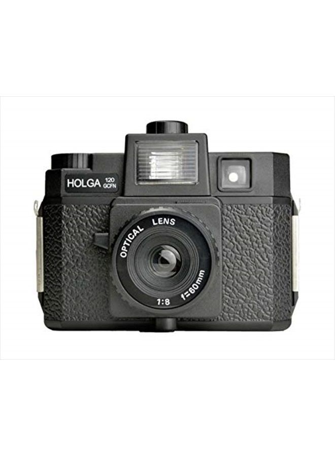 HOLGA 120GCFN Plastic Medium Format Camera with Built-in Flash and Glass Lens, Black (296120) - Image 1