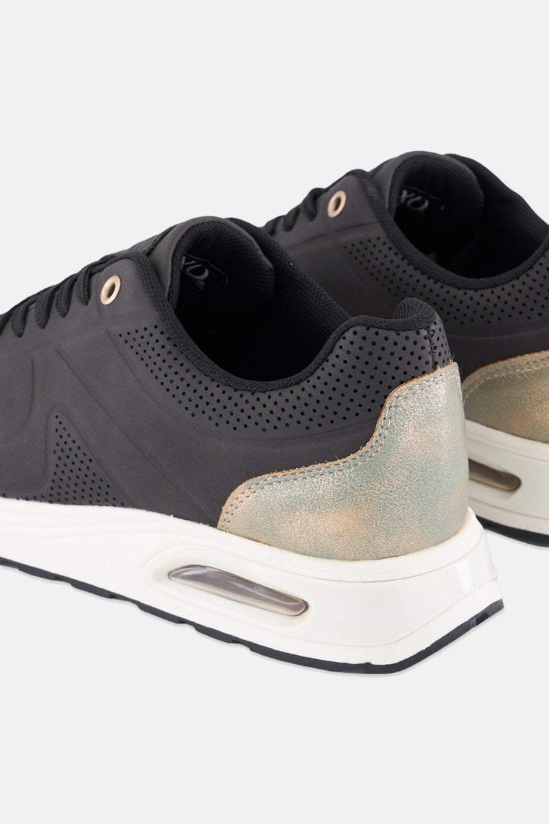 XOXO Women Lace Up Casual Shoes, Black - Image 2