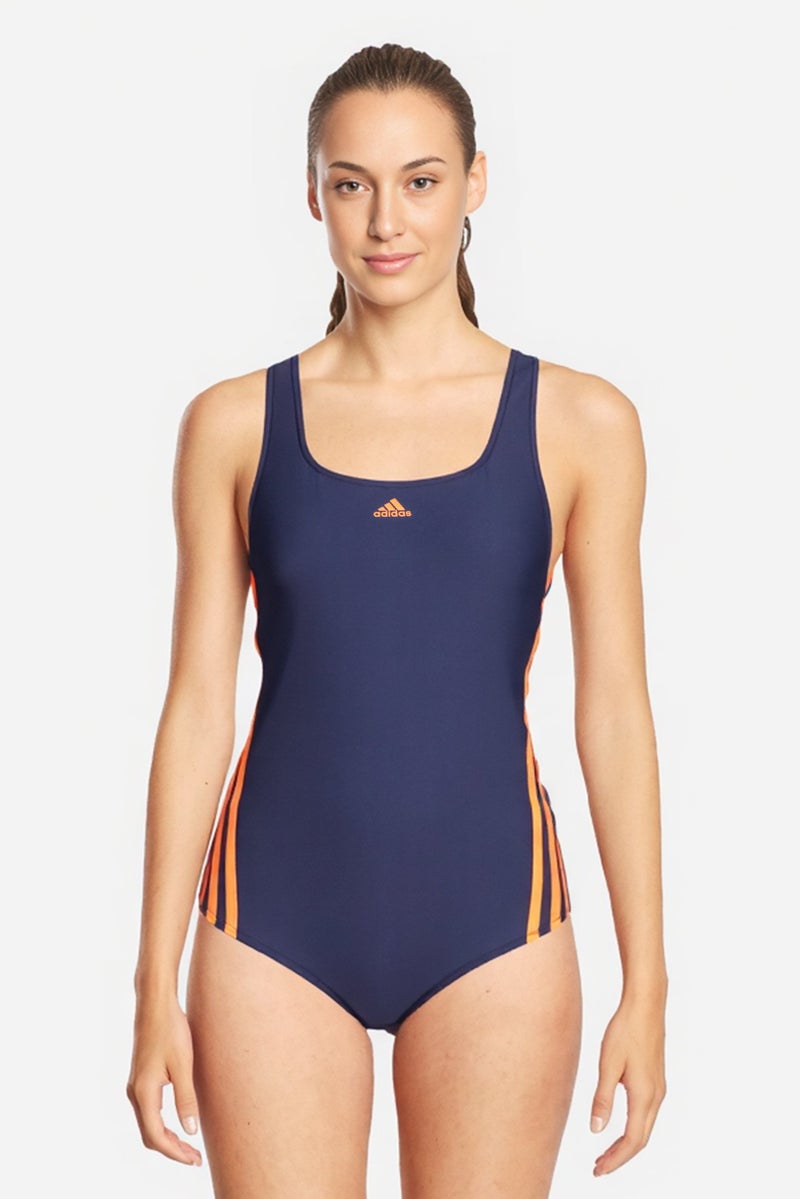 Adidas Women Plus Size Sleeveless One Piece Swimwear, Dusty Navy  - Image 1