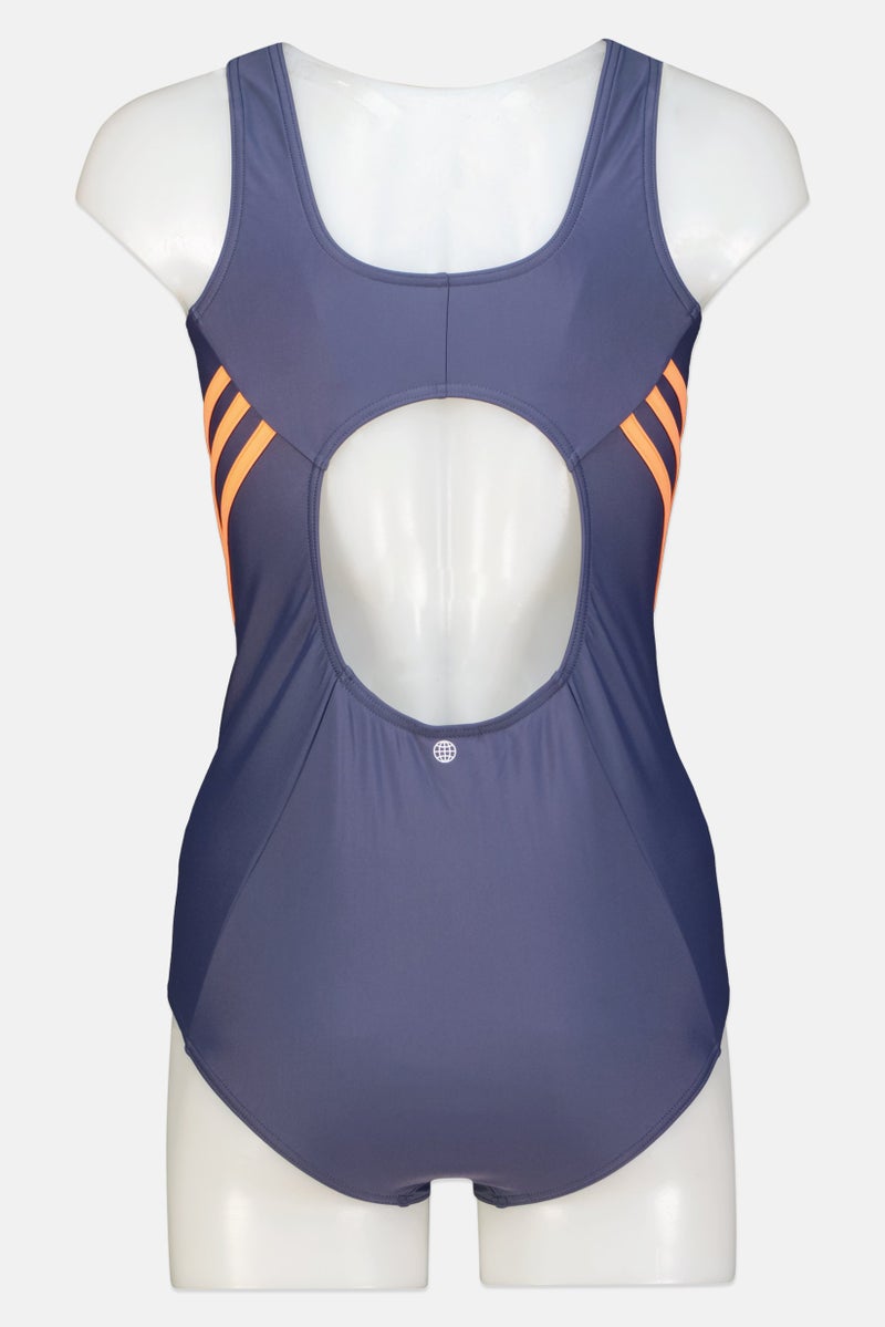 Adidas Women Plus Size Sleeveless One Piece Swimwear, Dusty Navy  - Image 3