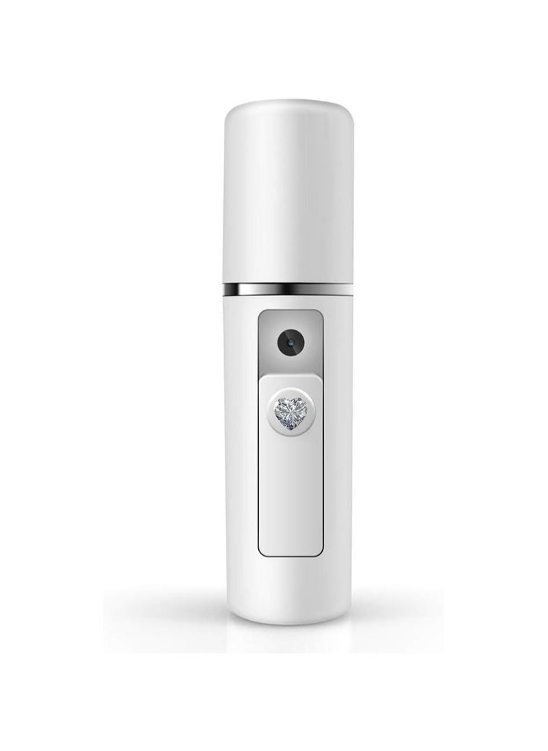 Generic 1pcs Facial Mister Moisturizing Atomization Humidifier Cool Mist Facial Steamer Handy Mist Sprayer Moisturizing & Hydrating for Skin Care, Makeup, Eyelash Extensions (White)  - Image 1
