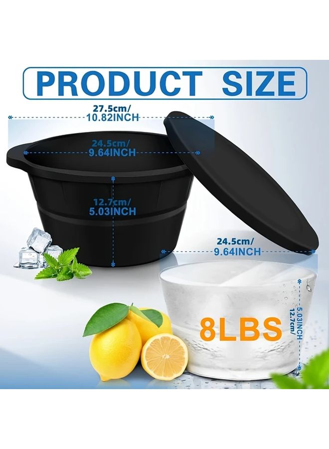 Large Folding Ice Bath Tub Portable Cold Plunge Basin Black Without Lid - Image 4