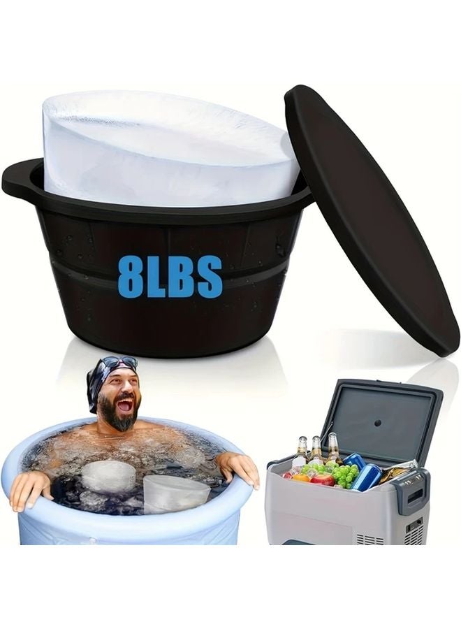 Large Folding Ice Bath Tub Portable Cold Plunge Basin Black Without Lid - Image 5