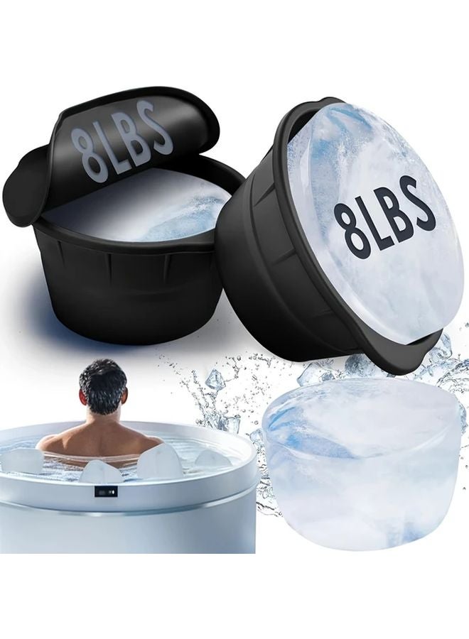 Large Folding Ice Bath Tub Portable Cold Plunge Basin Black Without Lid - Image 1