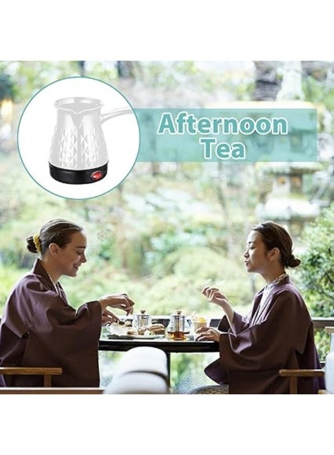 Portable 400ml Electric Turkish Coffee Maker 600W – ABS & Stainless Steel Coffee Pot with Removable Anti-Scald Handle, Fast Heating Coffee Kettle for Turkish Coffee, Americano, Tea, Milk, Boiling Water, Sauces and More - Image 3